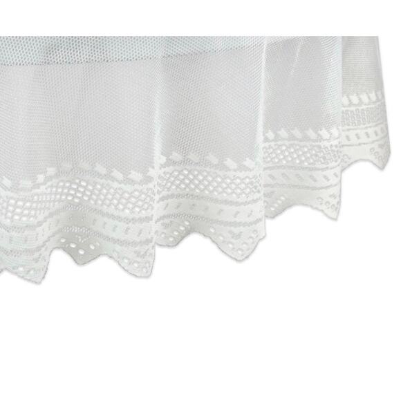 Home Essentials Nordic Lace 70” Round Polyester Tablecloth Off White - Picture 3 of 3